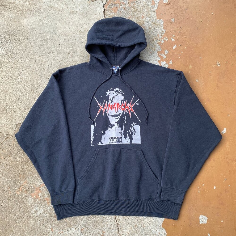 Lil Xan Total Xanarchy Hoody Sweatshirt Black Size XL Artist Music Horror